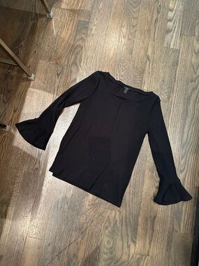 JCrew boat neck blouse with bell sleeves